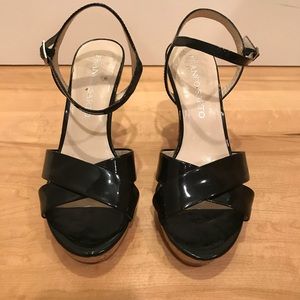 Franco Sarto Black Patent Leather Heel Size 6.5